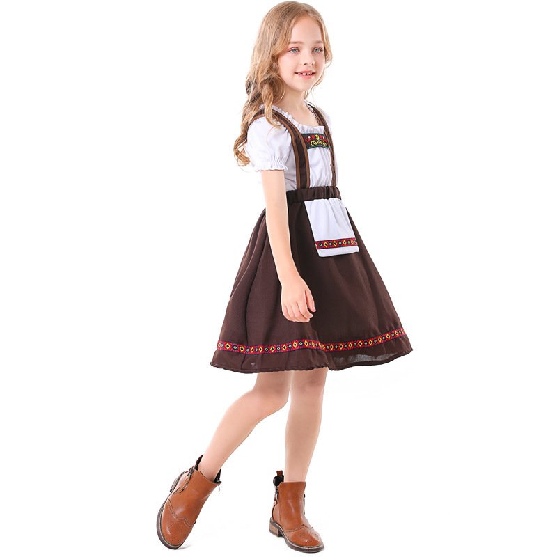 German Bavarian Traditional Folk Festival Beer Festival Costume Girl's Strap Skirt - Image 3