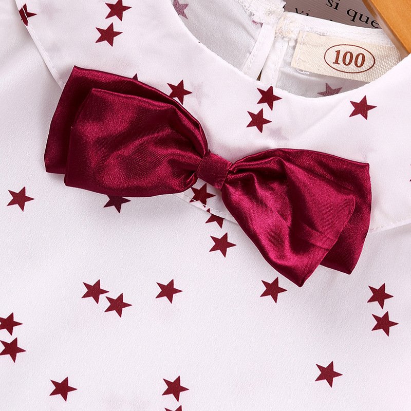 Autumn And Winter New Children's Clothing Korean Version Of The Star Long-sleeved Top Dress Pants - Image 6