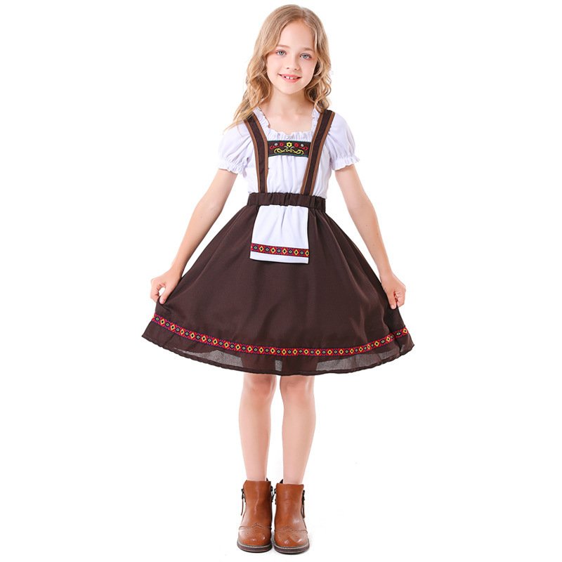 German Bavarian Traditional Folk Festival Beer Festival Costume Girl's Strap Skirt - Image 4